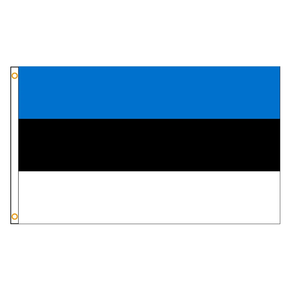 2×3FT Estonia Emblem Flag Polyester Printed Banner Tapestry For Decor