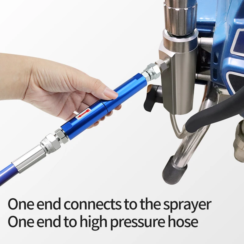 Imagem -03 - Azul Airless Spray Máquina Filtro Arma Acessórios Dois Conectores Adaptadores Comuns