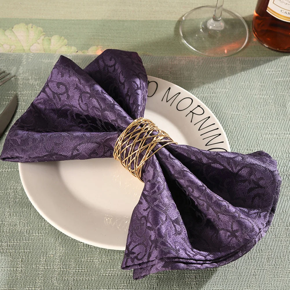 

6pcs Buckles Rings Golden Metal Holders For Holiday Creative Buckle Party Napkin Ring Table Decoration Napkin Buckles