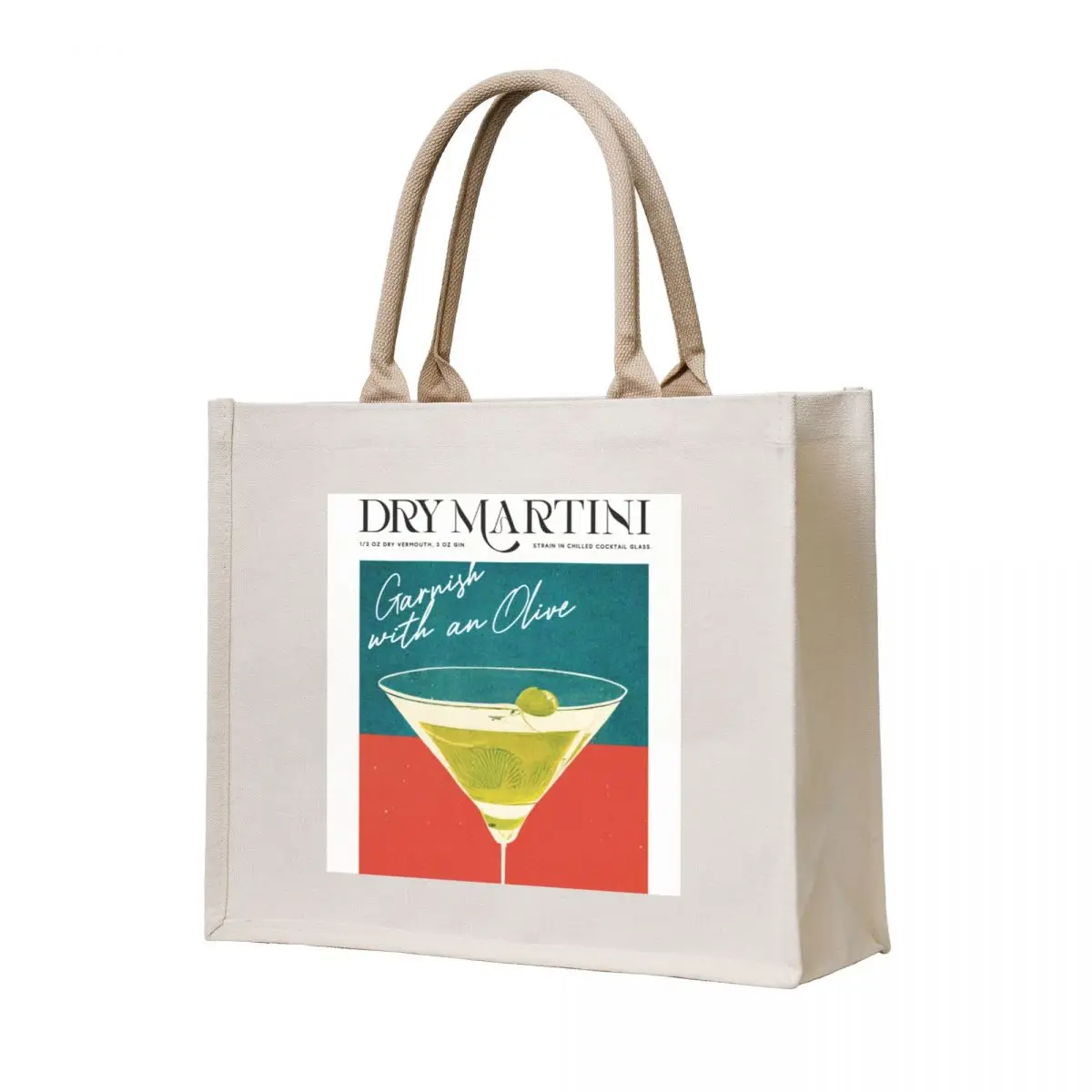 

Martini Retro Cocktail Poster With Olive Bar Prints, Vintage Drinks, Recipe, Wall Art Tote Bag