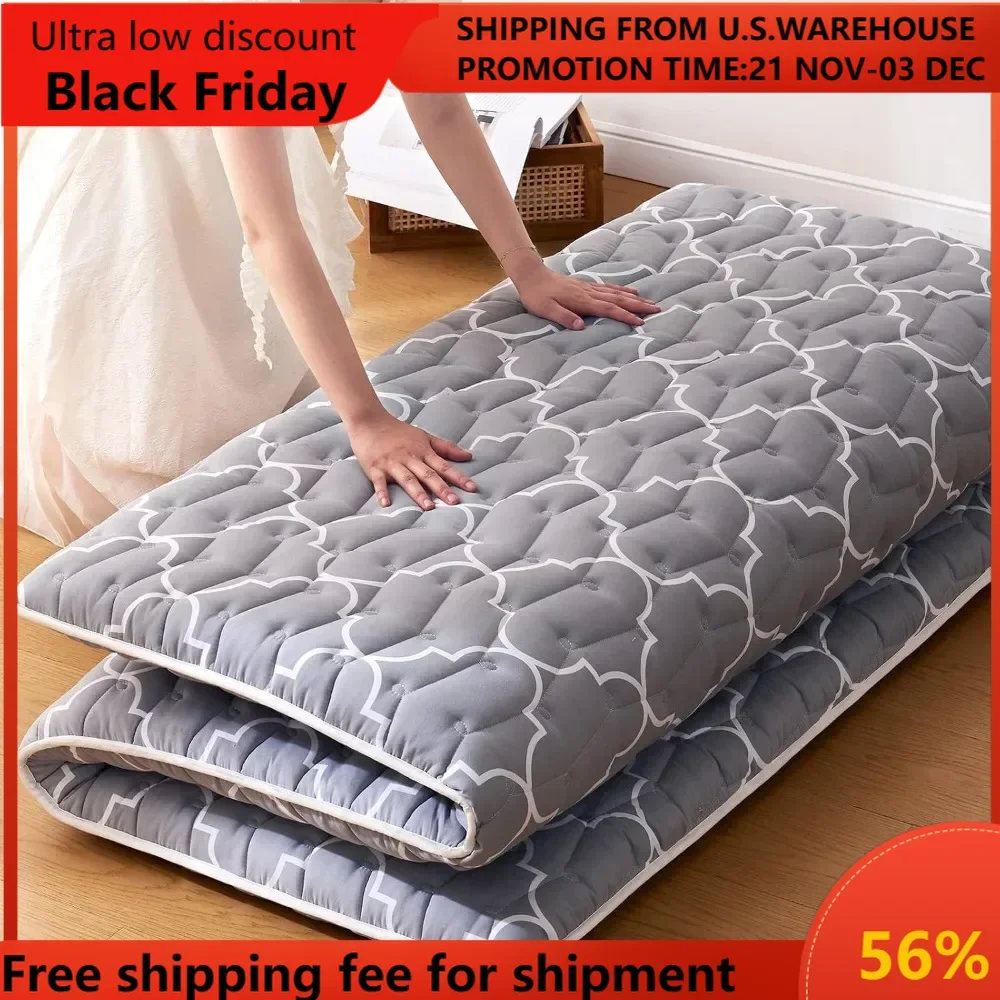 

Premium Foam Japanese Floor Mattress Futon Mattress,100% High Density Comfortable Foam, Thicken Tatami Mat Sleeping Pad, Ideal f