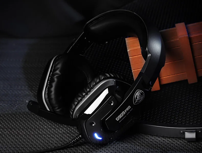 Imagem -03 - Gaming Headphone com Microfone Fones de Ouvido com Fio Usb Dobráveis Esports Jogos Fps Presentes para Menino Lol Somic-g909pro