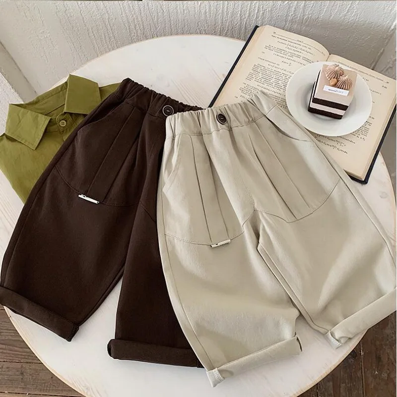 

Корейские брюки для мальчиков, весенне-осенняя распродажа, детские повседневные брюки, детские брюки для детей 2–11 лет, брюки