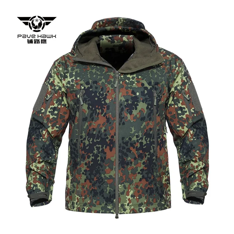 Ulepszona męska kurtka polarowa z miękkiej skorupy Shark Skin Męska kurtka outdoorowa Camping Wspinaczka Sport Trening Odzież Wędkarstwo Polowanie Płaszcz