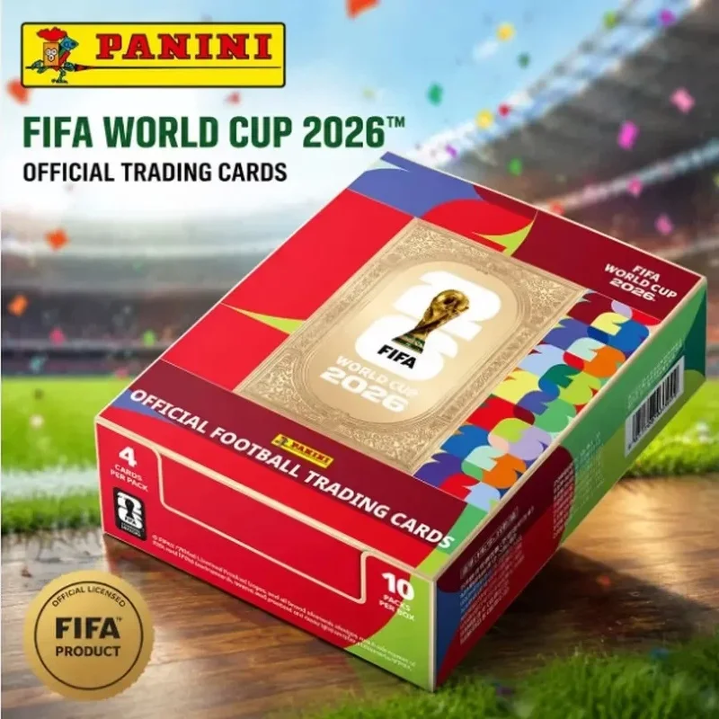 Cartes à collectionner de football officielles PANINI Coupe du Monde FIFA 2026, 10 paquets, boîte hobby, cartes de football à collectionner, souvenir pour les fans, cadeau