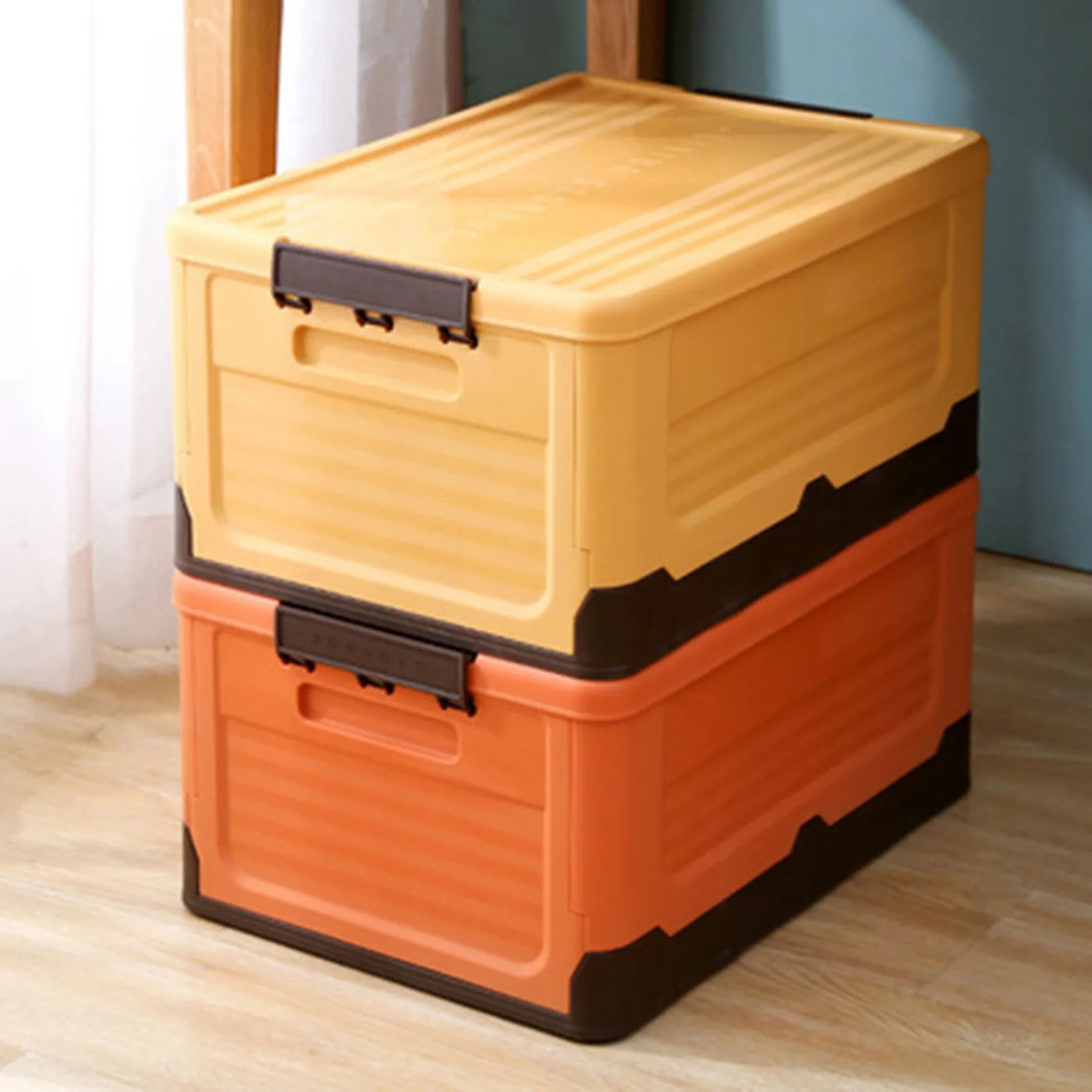 ABLU-Foldable Storage Box Clothes Storage Box Books Plastic Tool Box Trunk Car Outdoor Travel Folding Storage Box