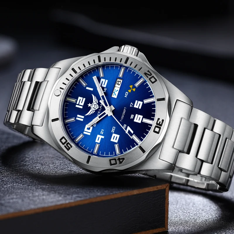 YELANG V1019 Orologio da uomo luminoso di marca 44MM Orologio meccanico Zaffiro Giappone Automatico 100m Impermeabile 10bar Orologio subacqueo