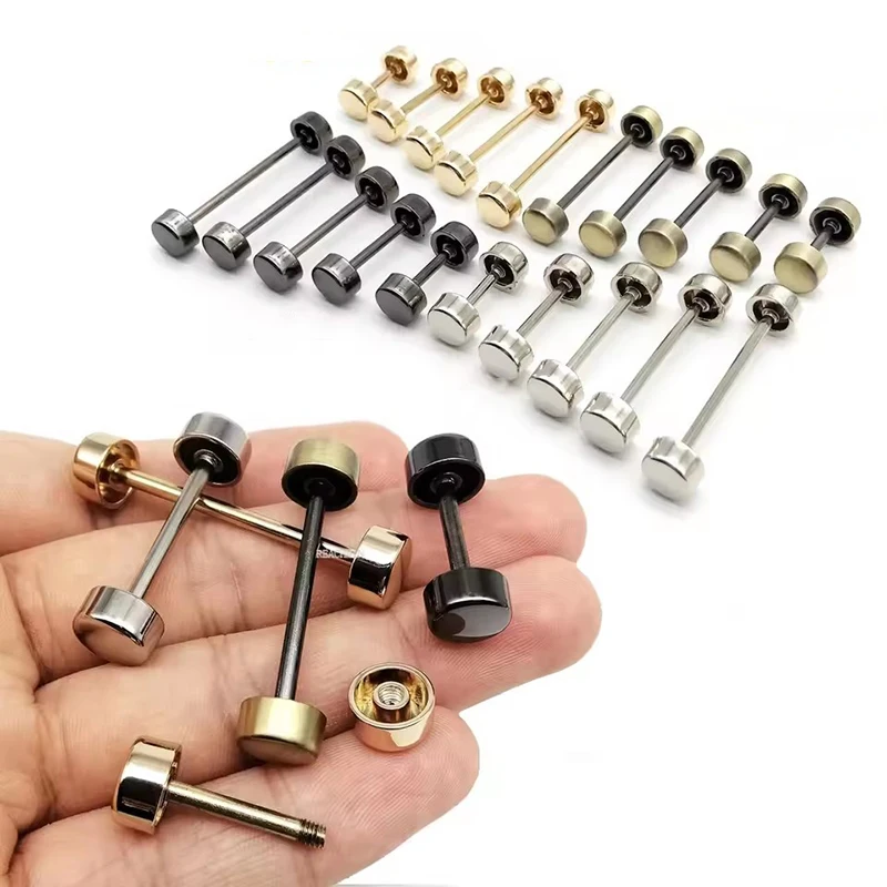 

5/10Pcs 15-40mm Detachable Wheel Buckle Metal Buckles for Bag Strap Handle Barbell Screw Clasp Handbag Repair Sewing Metalware