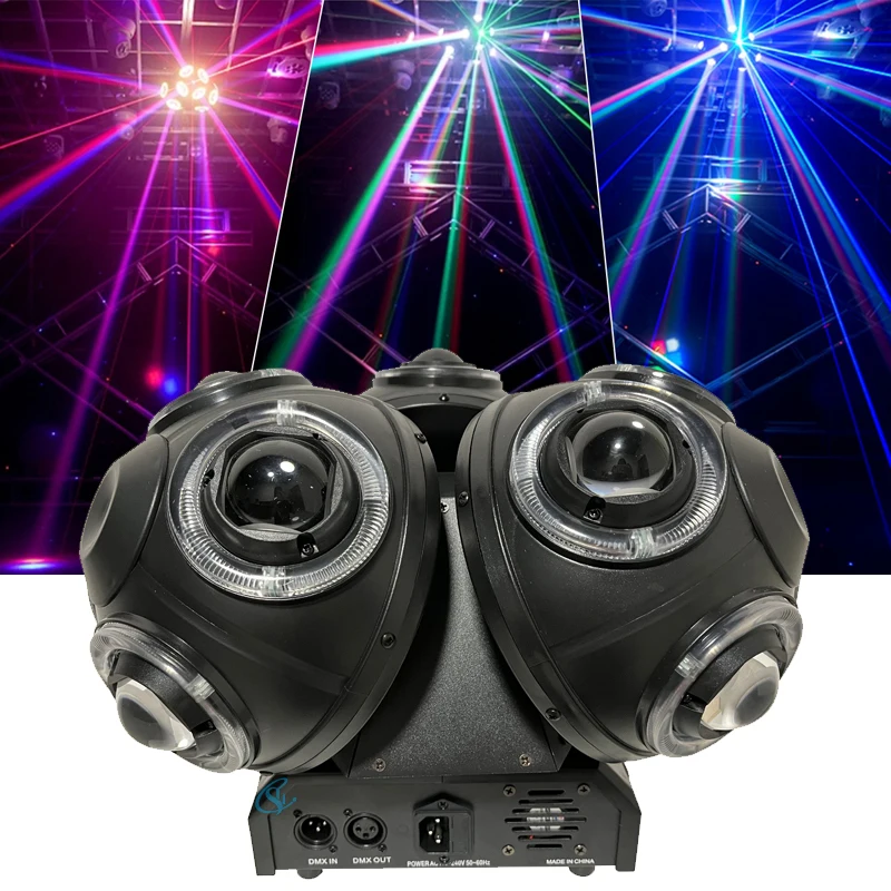 

Disco Ball Lamp Three Arms 180W Colorful Led RGBW Moving Head Lights DMX512 Laser Stage Light For Party Bar Performance