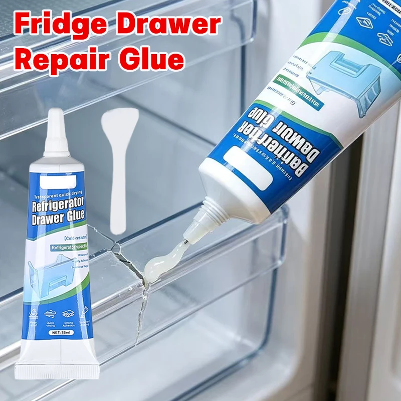 Refrigerator Repair Glue Cold Resistant Waterproof Adhesive for Fridge Drawer Door Seal Quick Drying for Plastic Glass 25~125ML
