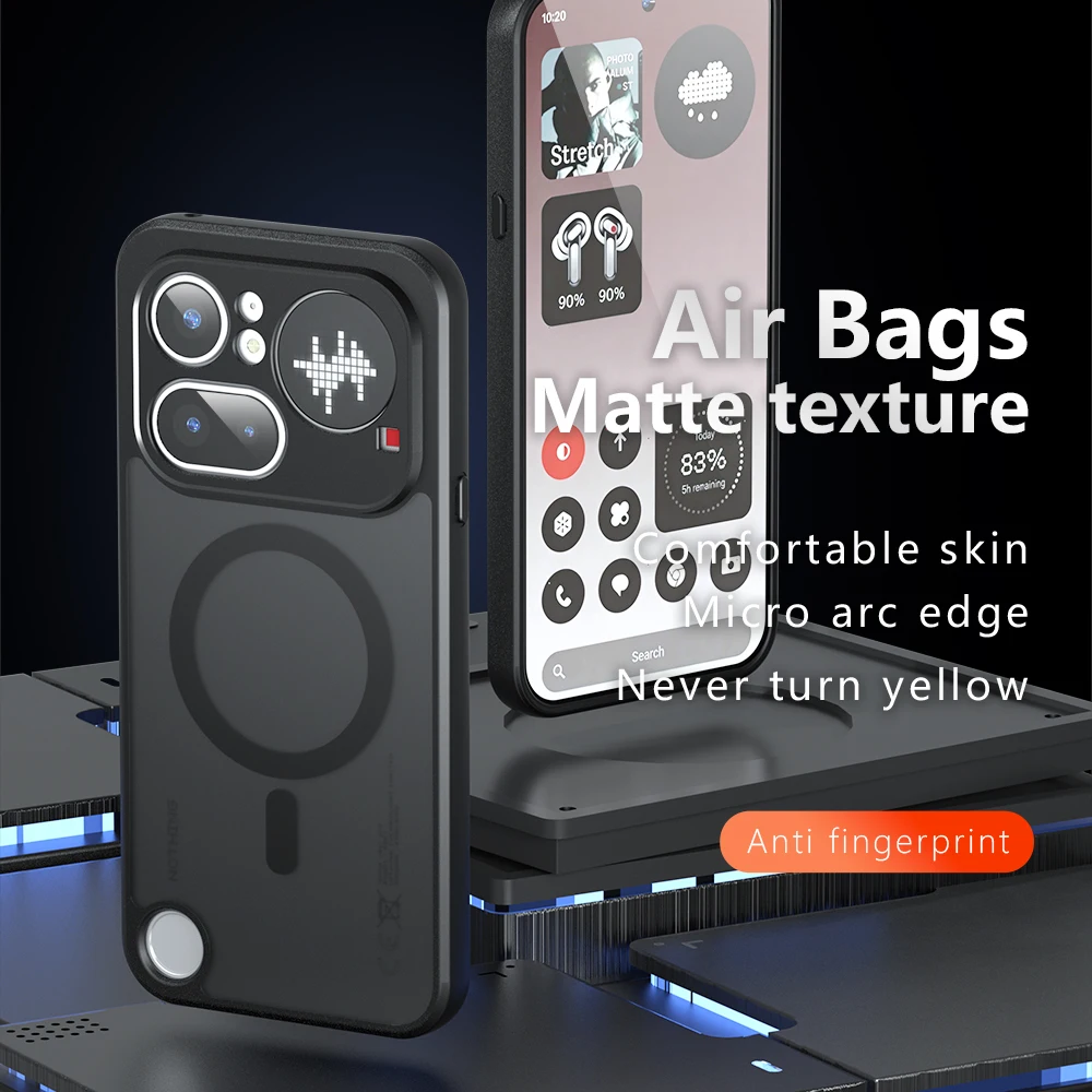 Etui Premium z Magnetycznym Uchwytem i Amortyzacją Airbagową do Nothing Phone 4A Pro, Odporny na Wstrząsy Bumper Funda do Nothing Phone 4 A Pro — zdjęcie produktu 2