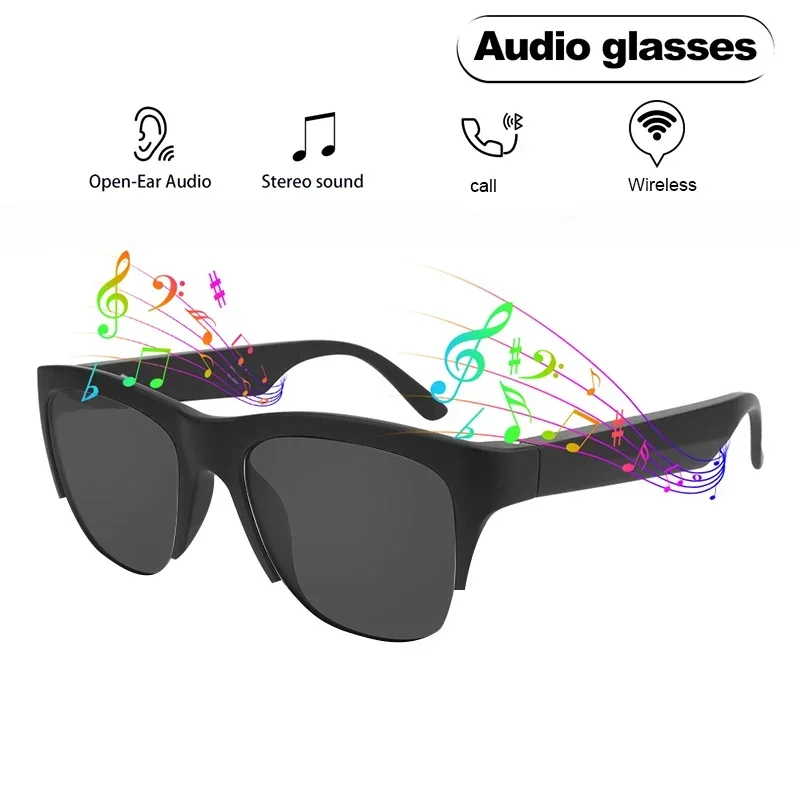 

free Calling Music Outdoor Sports Eyeglasses TWS Wireless Bluetooth 5.3 Sunglasses Headphones - Enjoy Music Wirelessly Hands