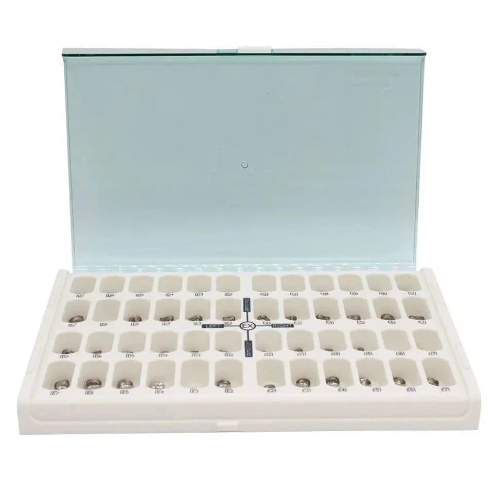 48pcs/box Denta Consumable Stainless Steel Primary Temporary Kids Molar Crown