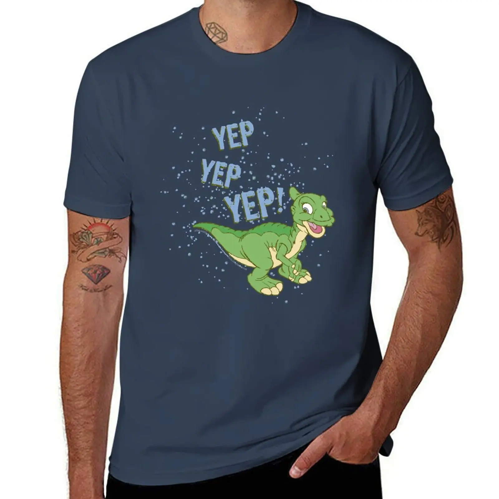 Land Yep Beauty Yep Yep Ducky Sprinkle Time Wave Dino Before retro Cera Good Endowed T-Shirt Modern Print Casual T-Shirt