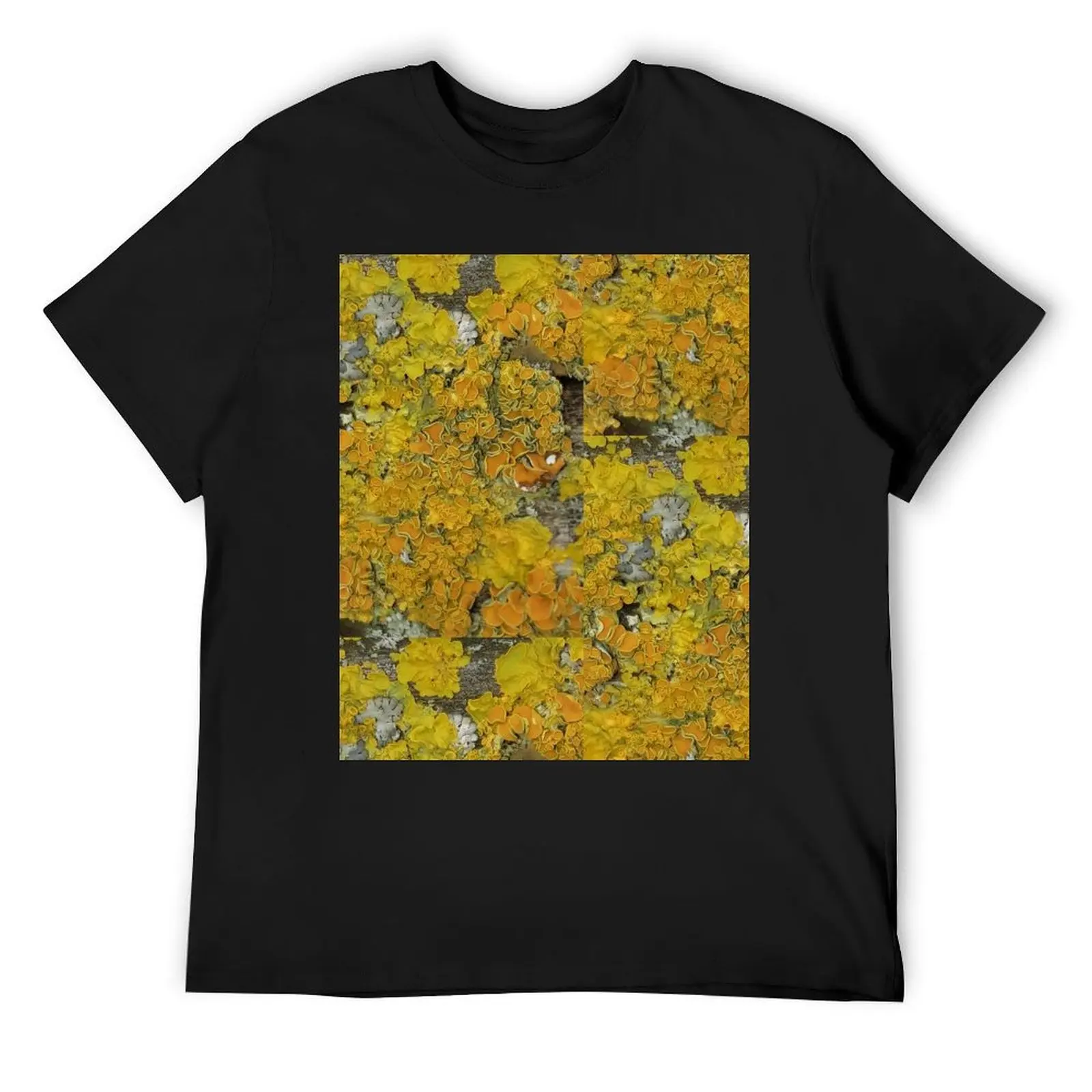 Yellow Lichen T-Shirt graphic shirts rapper graphic tees oversized t shirt fruit of the loom mens t shirts