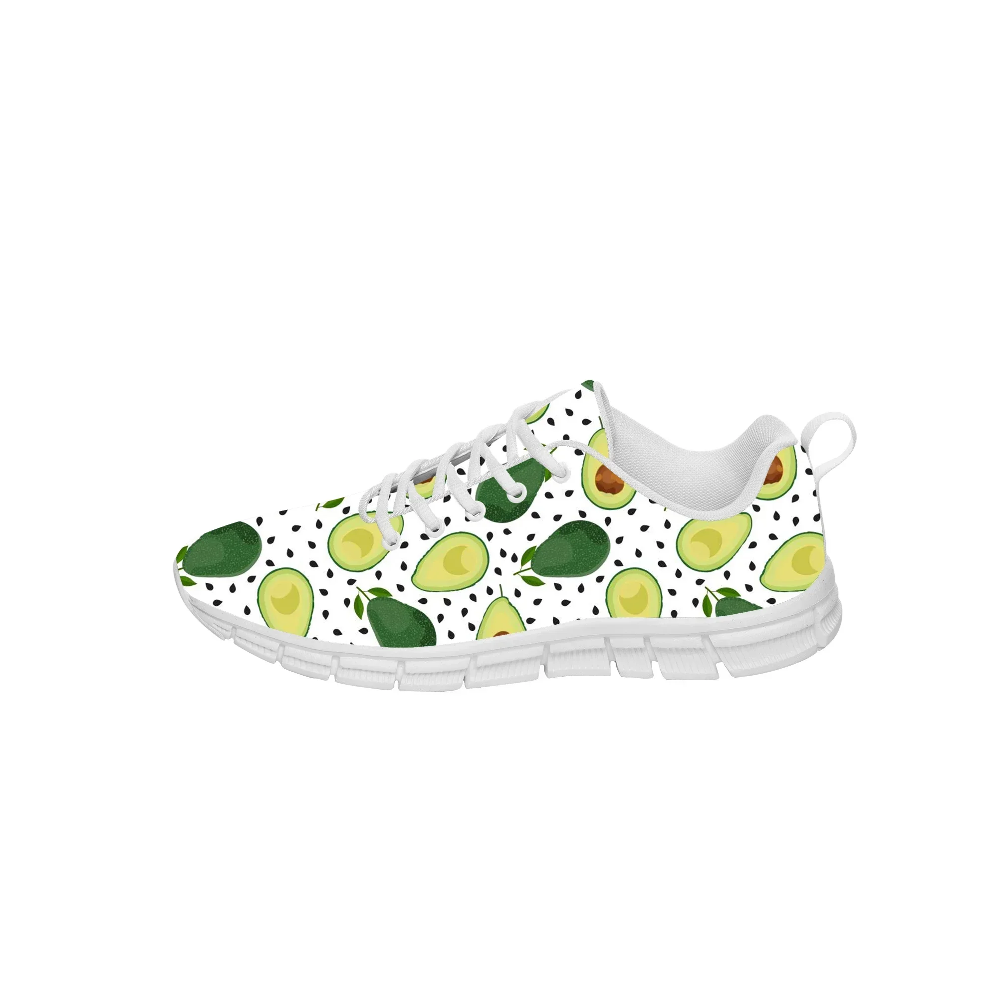 Hot Cool Cartoon Avocado Sports Shoes Mens Womens Teenager Sneakers Casual Custom High Quality Couple Shoes White Running Shoes