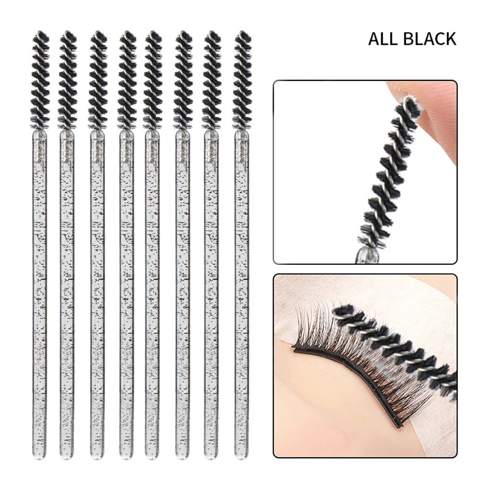 Microbrush de extensão de cílios, escova de cristal macio para maquiagem, varinhas descartáveis da moda para rímel profissionais
