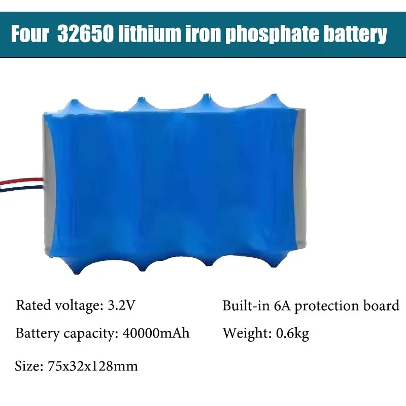 New Solar Lamp Battery 3.2V 32650 Large Capacity Lithium Iron Battery Solar Street Lamp Floodlight Battery with Protection Panel