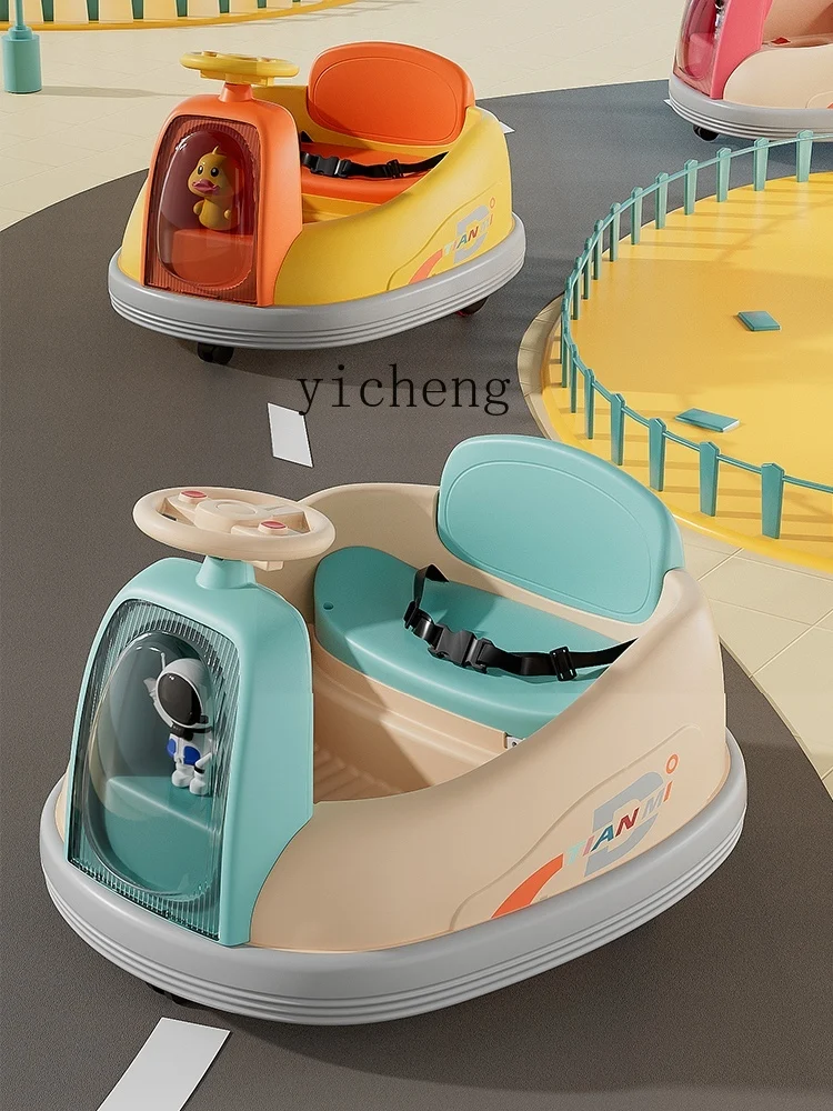 Tqh Children's Electric Car  Baby Toy Sitting with Remote Control Baby Four-Wheel Car Rechargeable Stroller