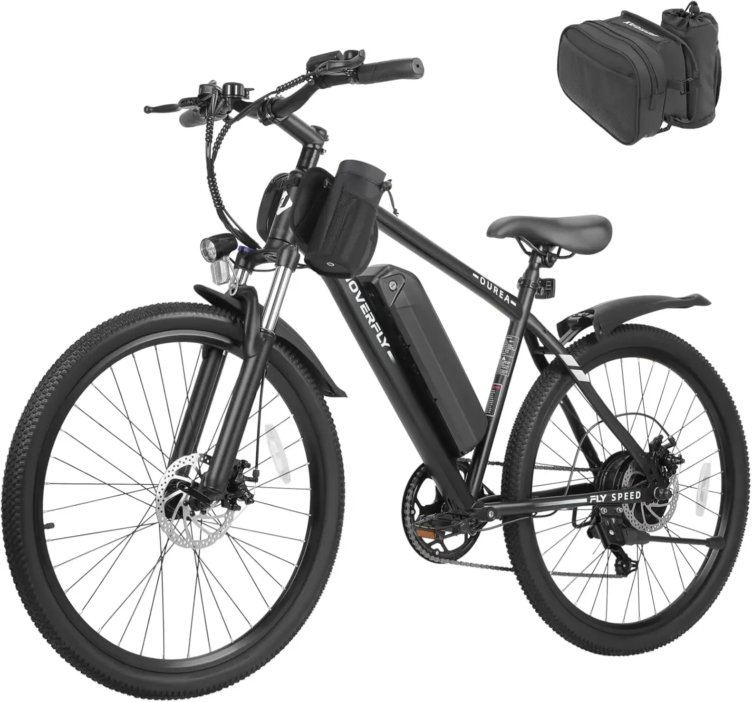 

OUREA 26" Electric Bike for Adults, 750W Peak Motor Mountain Ebike, 20MPH Up to 40 Miles, UL2849 Certified, 7-Speed, Removable B