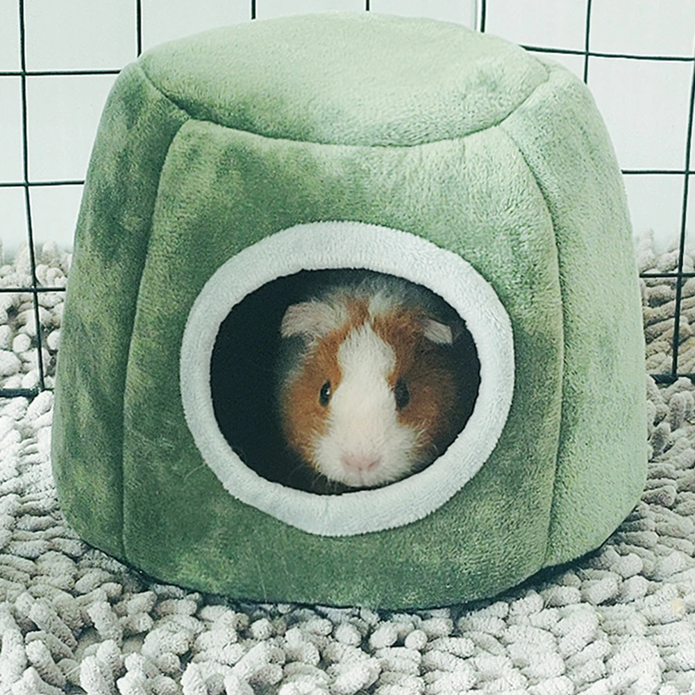 

Hamster Warm Nest Cotton Small Pet Animal Bed Soft Semi-enclosed Windproof Pet House With Mat For Guinea Pig Rats Squirrel