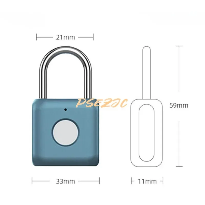 Student Stainless Steel Portable Dormitory Padlock Luggage Cabinet Intelligent Fingerprint Lock