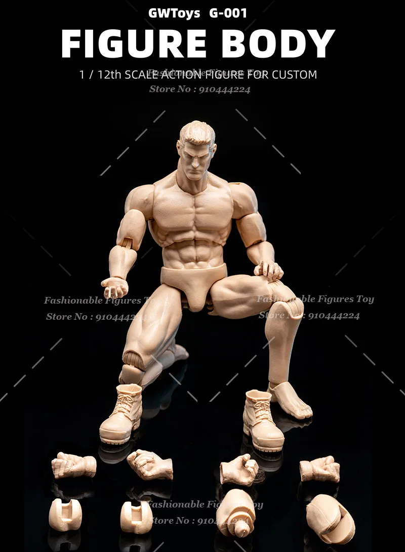 Gwtoys 1/12 échelle hommes soldat corps fort Muscles militaires modèle Figure modèle d'action pour 6 pouces bricolage dessin croquis musculaire