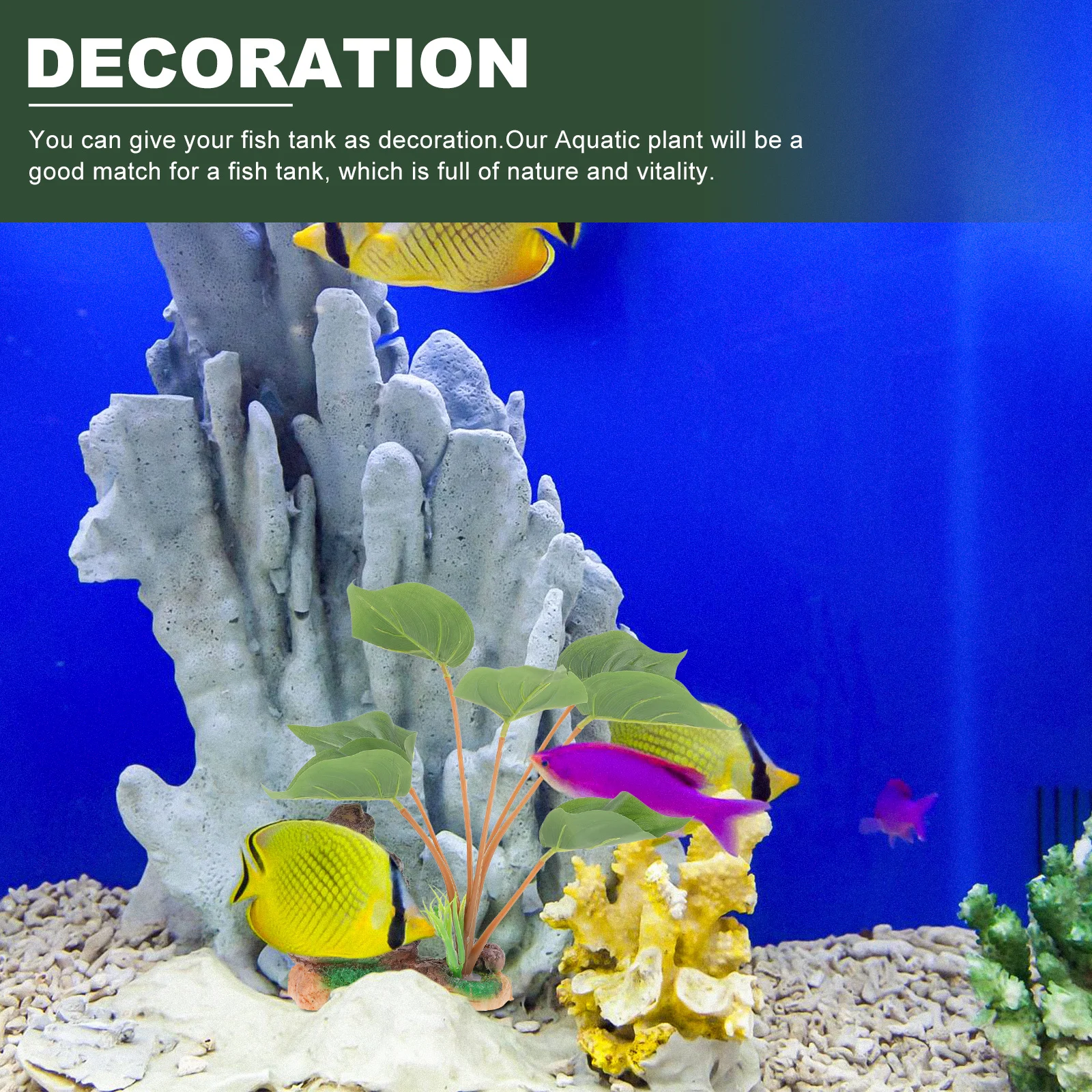 

Resin Aquatic Plant Decor Emulation Fish Tank Plant Beautiful Energetic Aquarium Landscaping Home Office Gift Fish Tank Decor