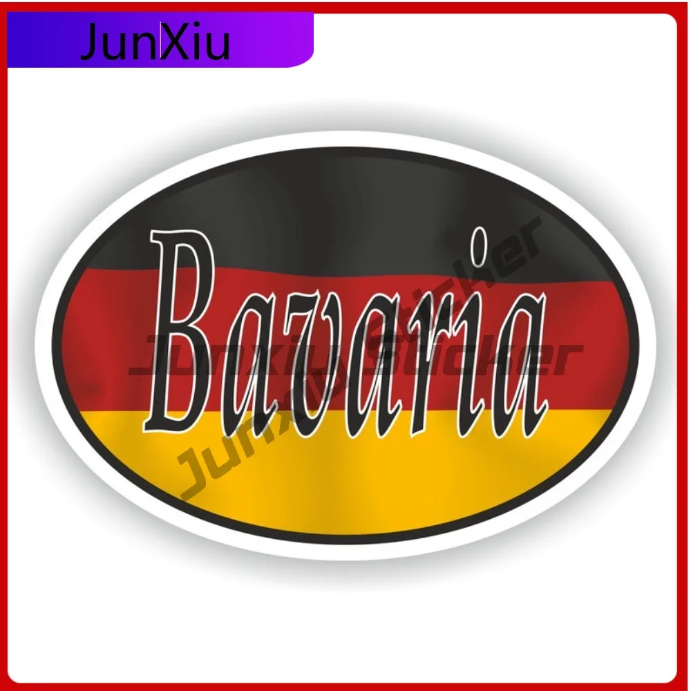 

Bavaria Germany Cool Car Fade Resistant Sticker Accessory Bumper Door Trendy Oval Anime Symbol Cute Resistant Anti City Laptop