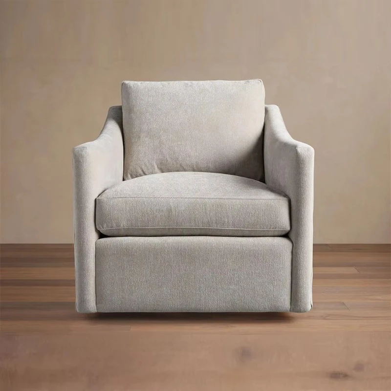 Modern modular fabric accent swivel chair set, sponge filled, suitable for living room and hotel use