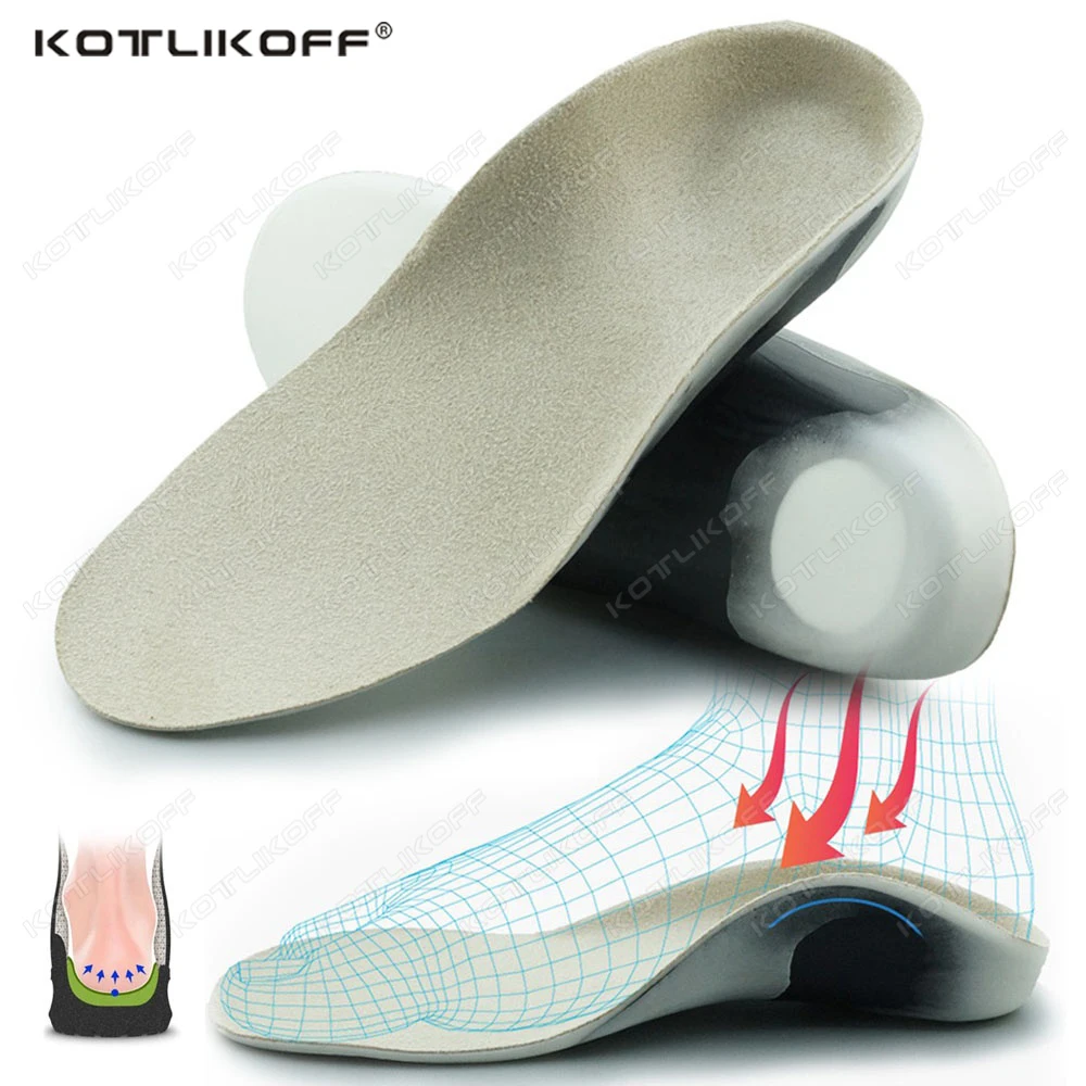 Kids Orthopedic Insoles For Shoes Children Arch Support Flat Foot Relieve Pain X/O Leg Orthotic Shoe Heel Confort PU Pad Inserts