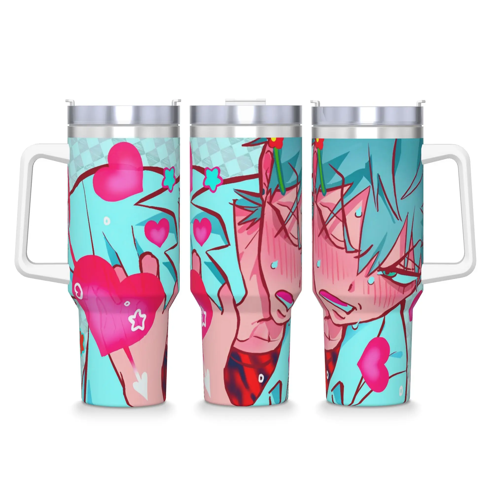40OZ Stainless Steel Tumbler Aliens Stages Anime Coffee Mug  Heat Preservation Hot Drinks Car Mugs Camping Water Bottle