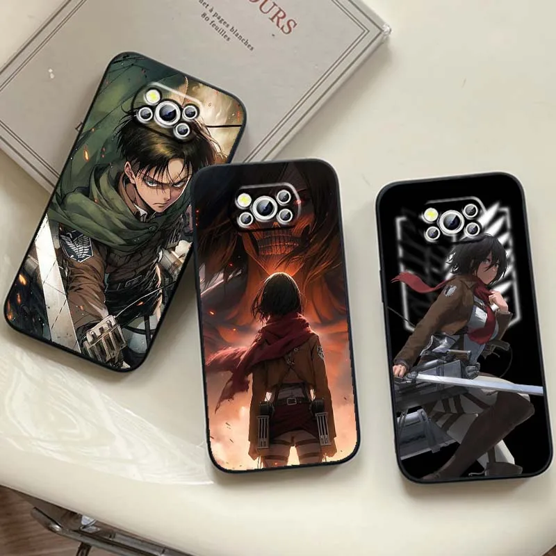

Anime Attacks on T-Titan For Xiaomi Mi Poco F3 F4 F5 F6 X3 X4 X5 X6 X7 M3 M4 M5s M5 M6 GT Pro 5G Black Cover Phone Case