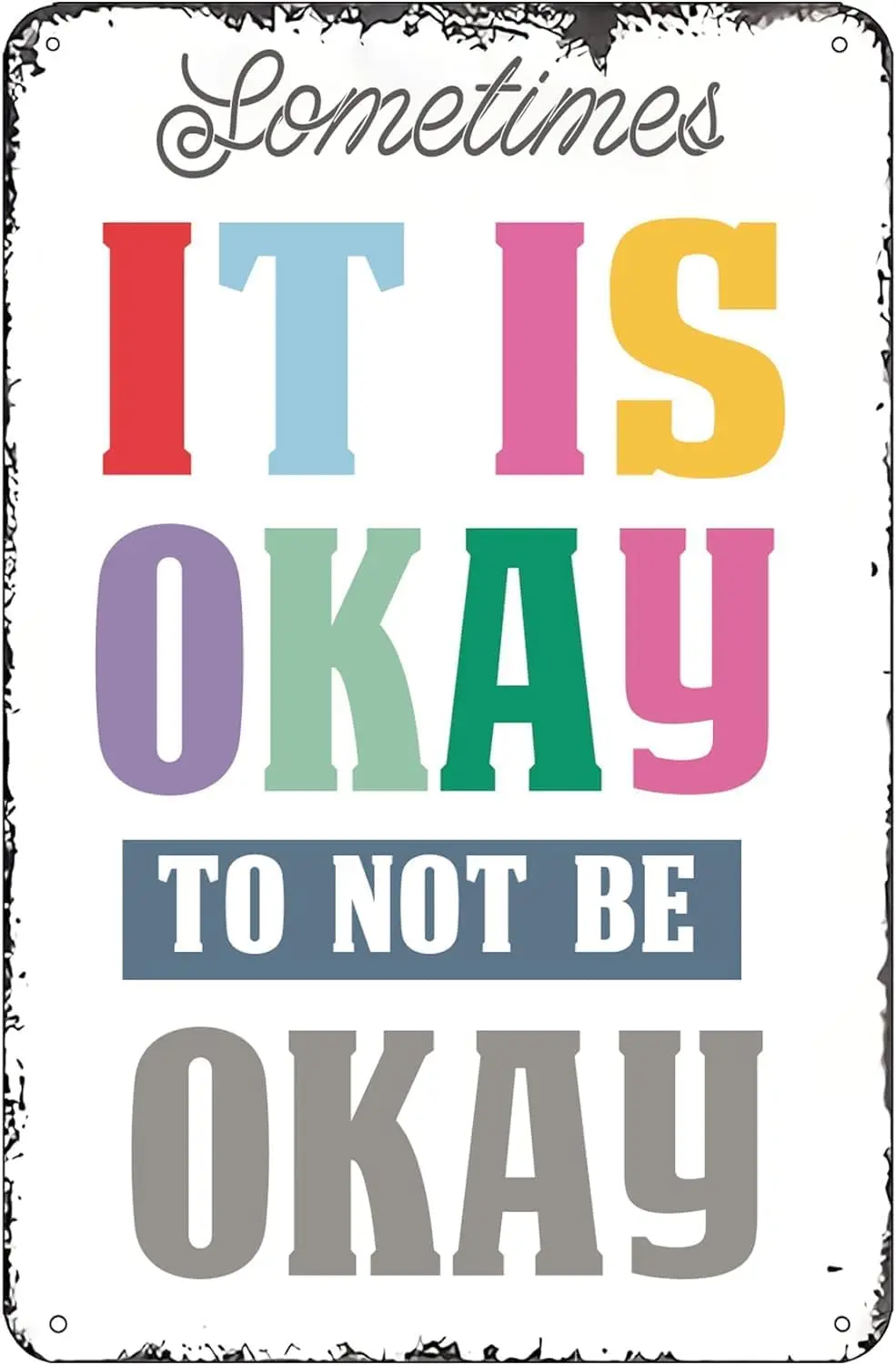 It is Ok to not be OK Counseling Office Poster Counselor Office Decor Therapist's Office Social Worker Sign Gift for Counsel