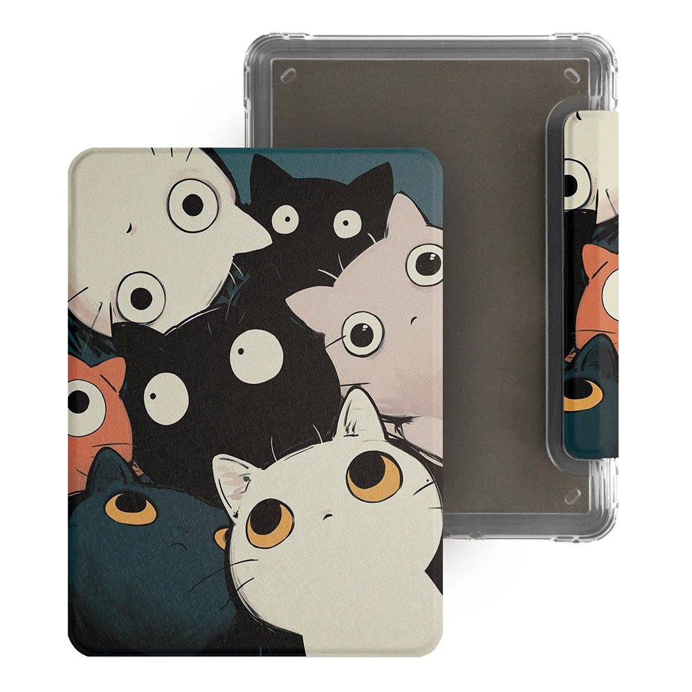 Twosheep Hülle für Kindle 11. Generation, Colosoft Paperwhite 12. 11. 10. 7. Generation, magnetisch abnehmbar, transparente Rückseite, automatische Aufwach- und Schlaffunktion, niedlicher Stil