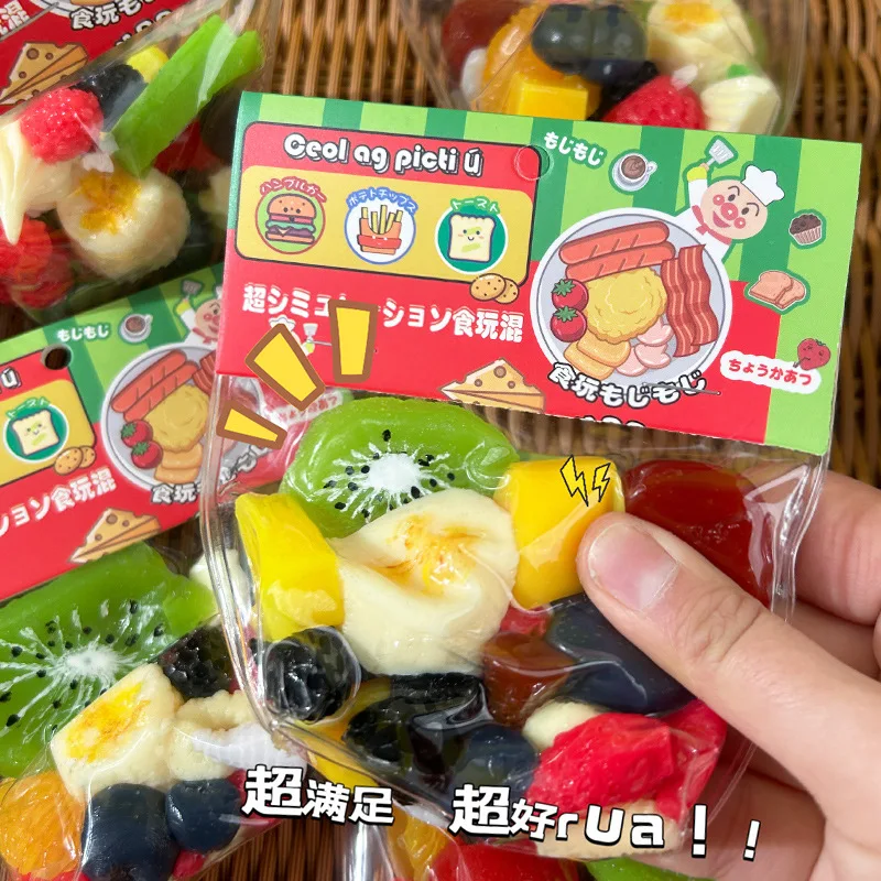 Cute Fruit Bag Simulation Kiwi Strawberry Pineapple Series Q-bouncy Slow Rebound Toys Stress Relief Toy Pinch Music Fidget Toys