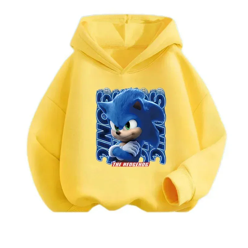 Sonic topy 2 do 12 lat bluza z kapturem 2024 dziecięce ubrania wiosenne odzież wierzchnia bluza dla dzieci dziewczyna odzież matka dzieci