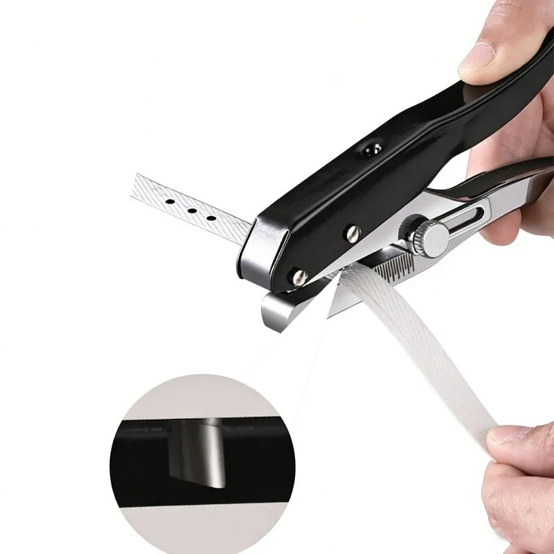 8MM Edge Banding Punching Pliers Woodworking Tool with Masking Countersink Drill Bit Screw Adjustment Hole for Hat Making