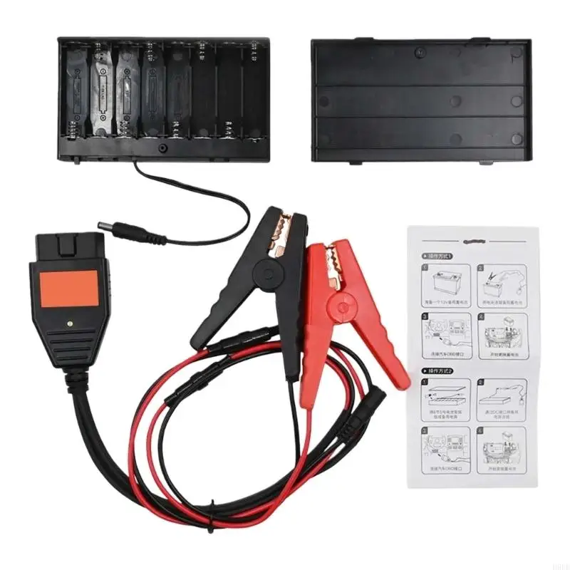 

Аварийный источник питания OBD2, разъем для аккумулятора, зажим для быстрого запуска автомобильного аккумулятора и безопасной