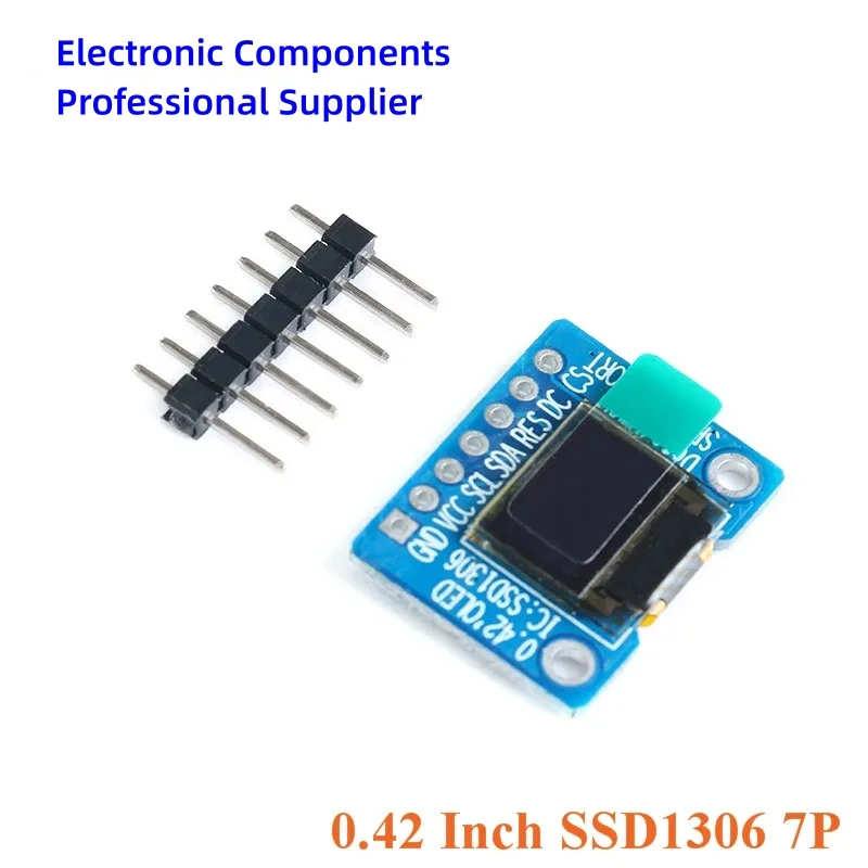 0.42” 0.42 Inch White OLED Display LCD Screen Module Full View LED 3.3V SSD1306 72X40 Serial 72*40 I2C IIC/SPI Interface