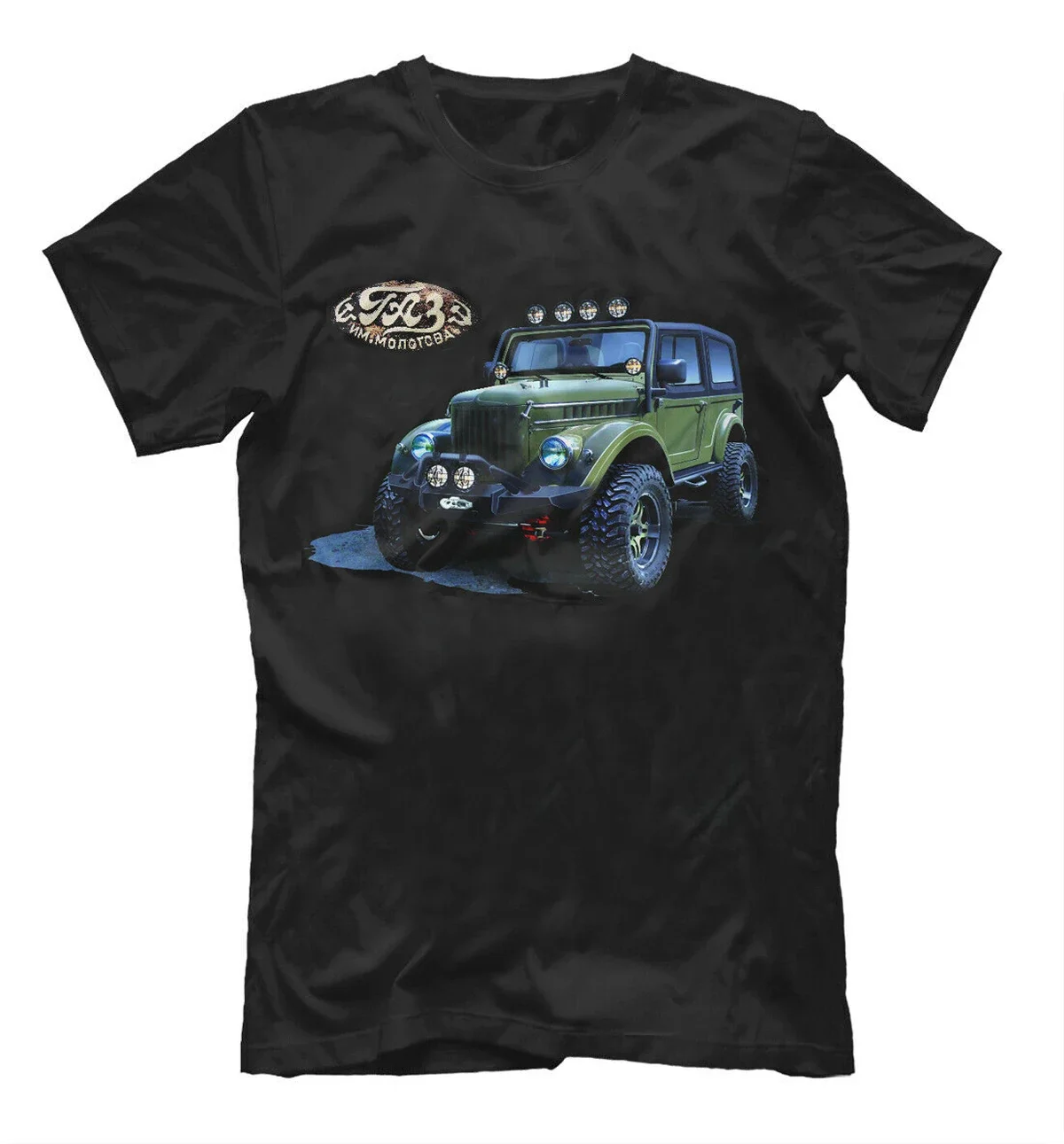 Summer Cotton Short Sleeve O-Neck Unisex T Shirt New S-5xl Soviet Russia Gaz 69 Retro Off-road Truck Mens clothing  oversized