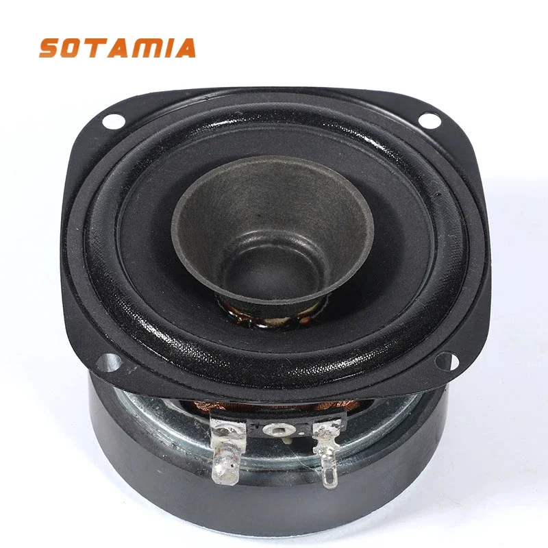 SOTAMIA 1Pcs 3 Inch Audio Full Range Speaker Unit 4 Ohm 60W HIFI Desktop Speaker Bluetooth LoudSpeaker with Tweeter Paper Cup