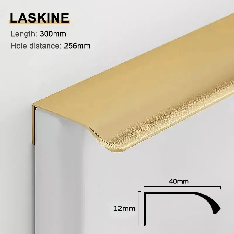Gold Black Hidden Handles Long Kitchen Cabinet Pulls Drawer Knobs Aluminum Alloy Furniture Handles Cupboard Pulls Wardrobe Pulls - Image 25