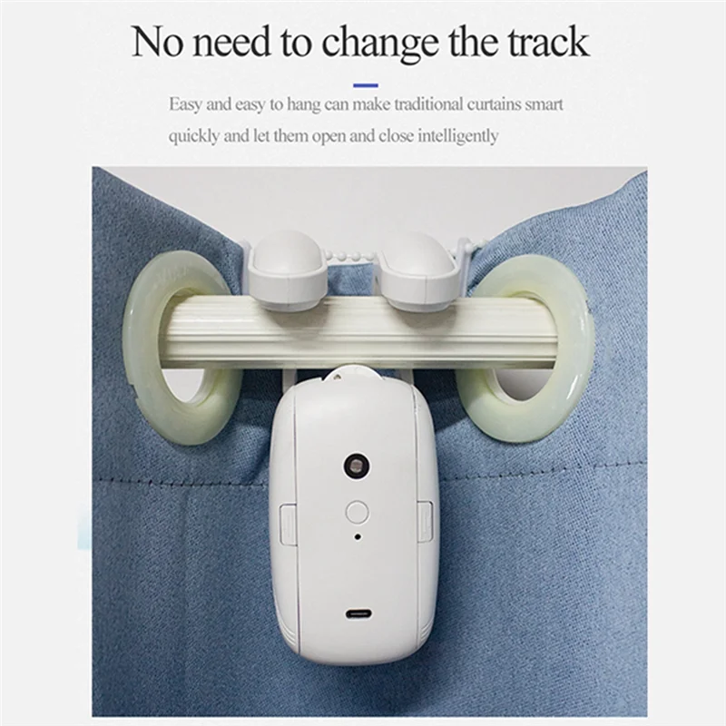 Dual Smart Curtains Roboter Roman Rod Track/T/U-Rail Tracks 3-in-1 automatischer Vorhangöffner Fernbedienung Vorhangmotor
