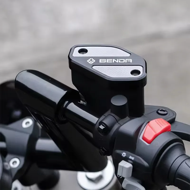 سبائك الألومنيوم الفرامل العلوي غطاء المضخة تعديل دراجة نارية الكروم تقليم وعاء الزيت ل Benda شينشيلا 250 bd250 غطاء زيت الفرامل #6