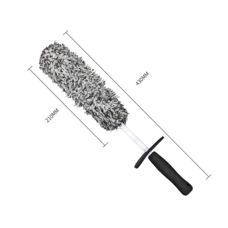 SEAMETAL Car Wash Brush Plush Premium Wheels Brush Non-Slip Handle Easy To Cleaning Rims Spokes Wheel Barrel Cleaning Mitt image 3