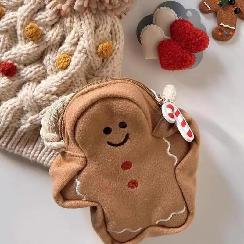 Christmas Backpack For Kids Christmas Gingerbread Wallet Purse Trendy Unique Cute Cartoon Cellphone Wallet Bag For Travel