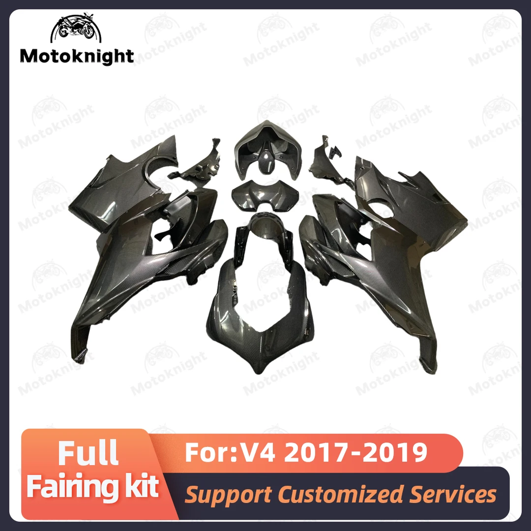 

Motorcycle injection mold full fairing kit fit For DUCATI Panigale v4 v4s V4R 2017 2018 2019 2020 bodywork Carbon Fibre Paint