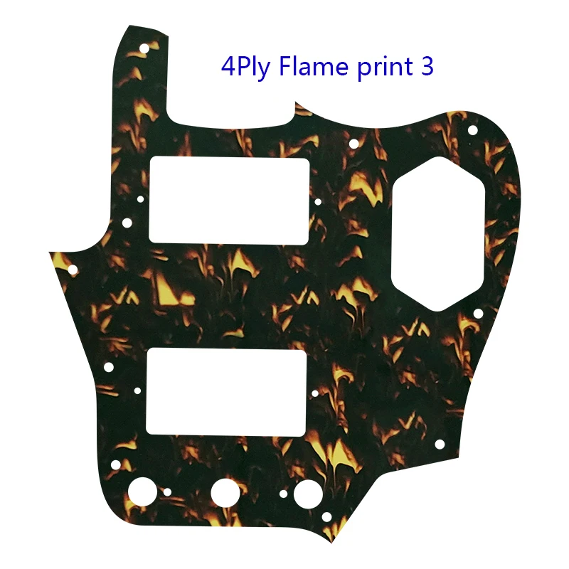 Feiman Custom Guitar Parts - Factory Hot For US Jaguar Guitar Pickguard With PAF Humbuckers Scratch Plate Flame Pattern