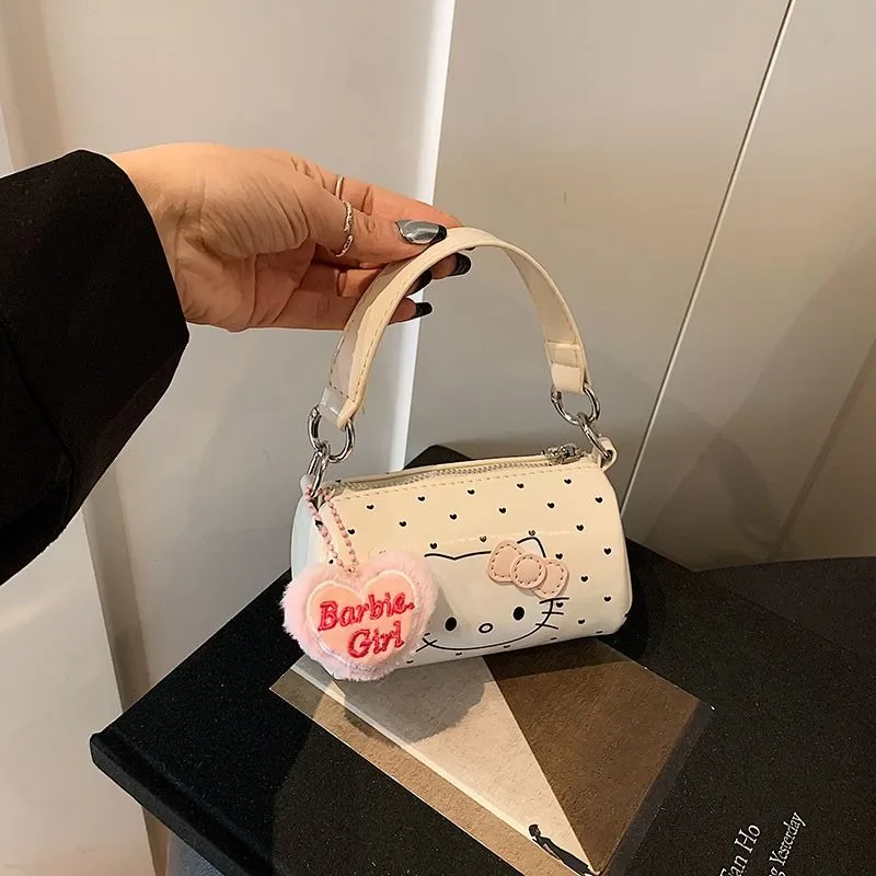 

Sweet 2025 Kawaii Sanrio Hello Kitty Anime Children Storage Bag Cute Cartoon Ins Princess Handbag Lovely Gifts for Girls